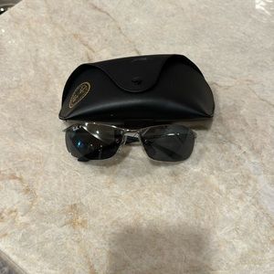 RAY-BAN RB 3183 004/82 Gunmetal/Grey Polarized Sunglasses w CASE